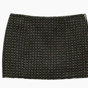 Rag & Bone Christine Metallic Tweed Mini Skirt Black Gold NWT Size 4